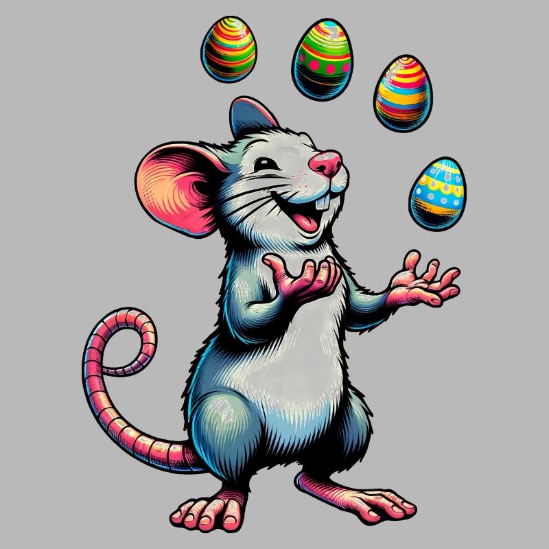 Easter Mouse & Rat with Easter Eggs