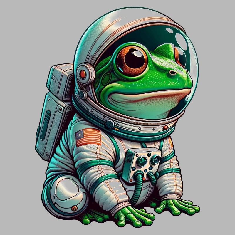 Grenouille astronaute dans l’espace