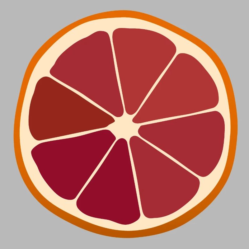 Eine Scheibe der Blutorange