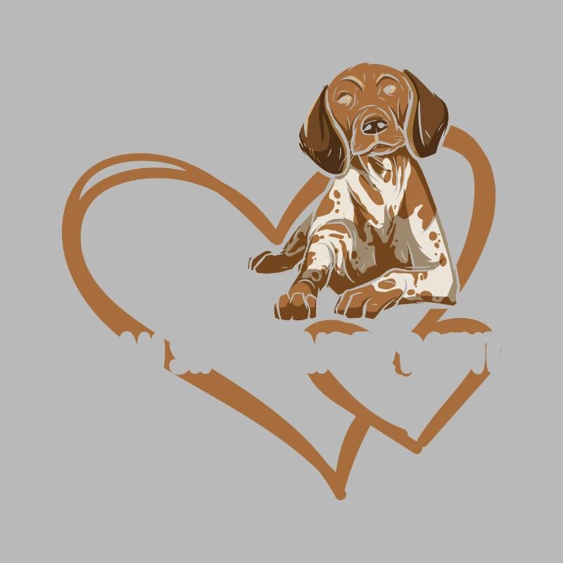 German Shorthaired Pointer Heart