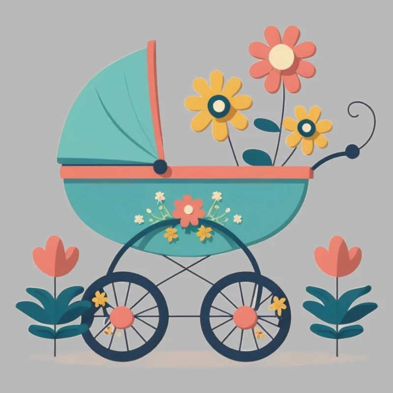 Flowery stroller 7