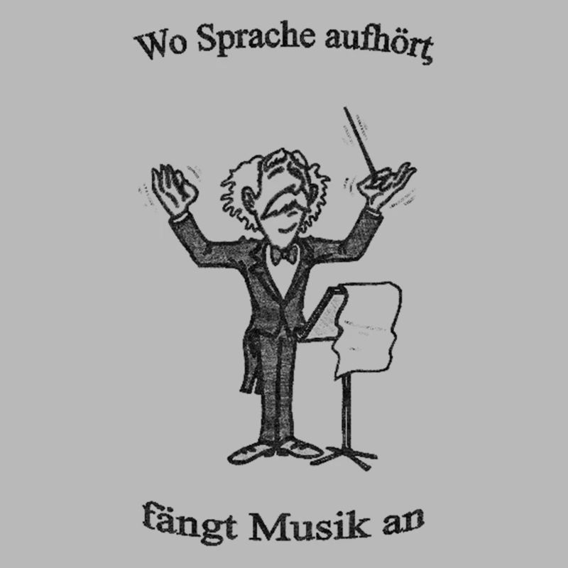 Dirigent mit Text sw