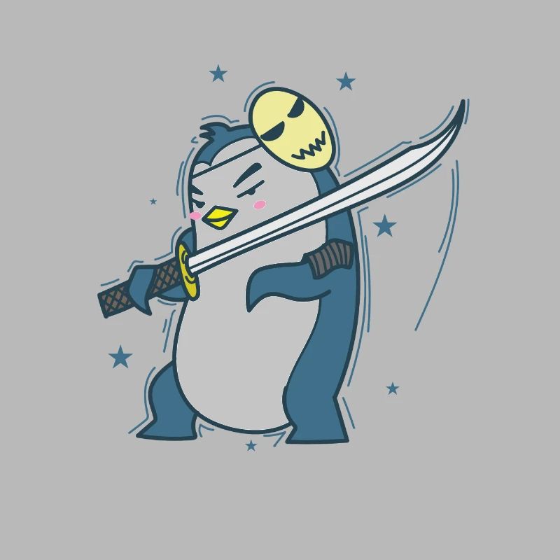 Pingouin avec masque et épée Antarctique