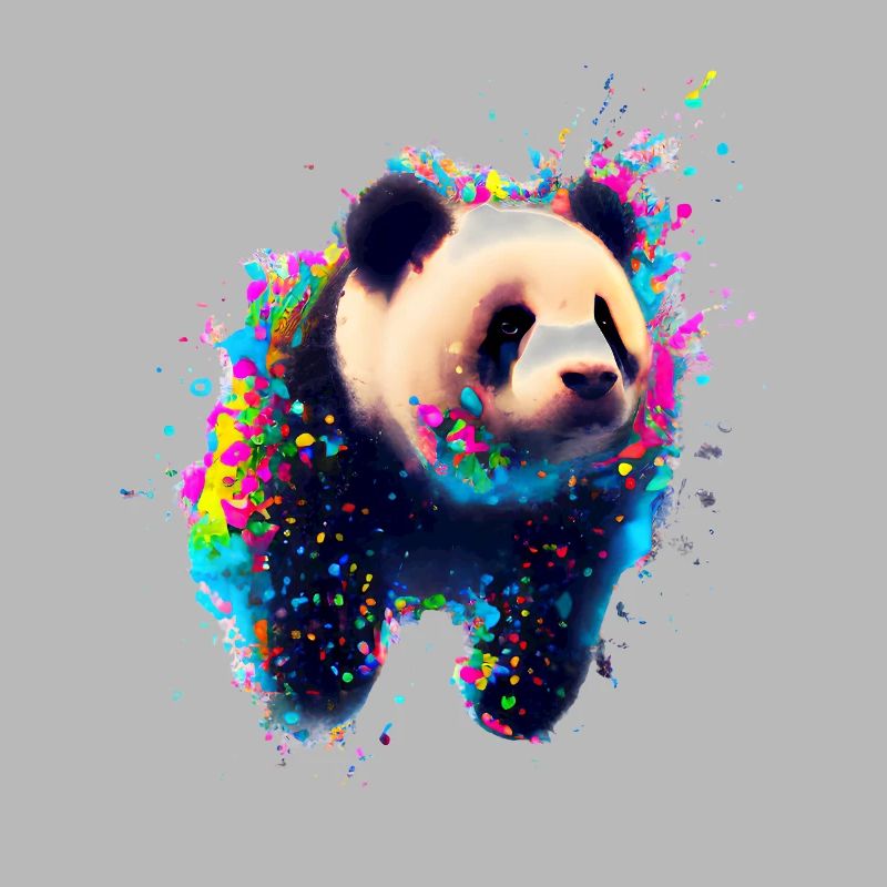Explosion de couleur Panda Bear