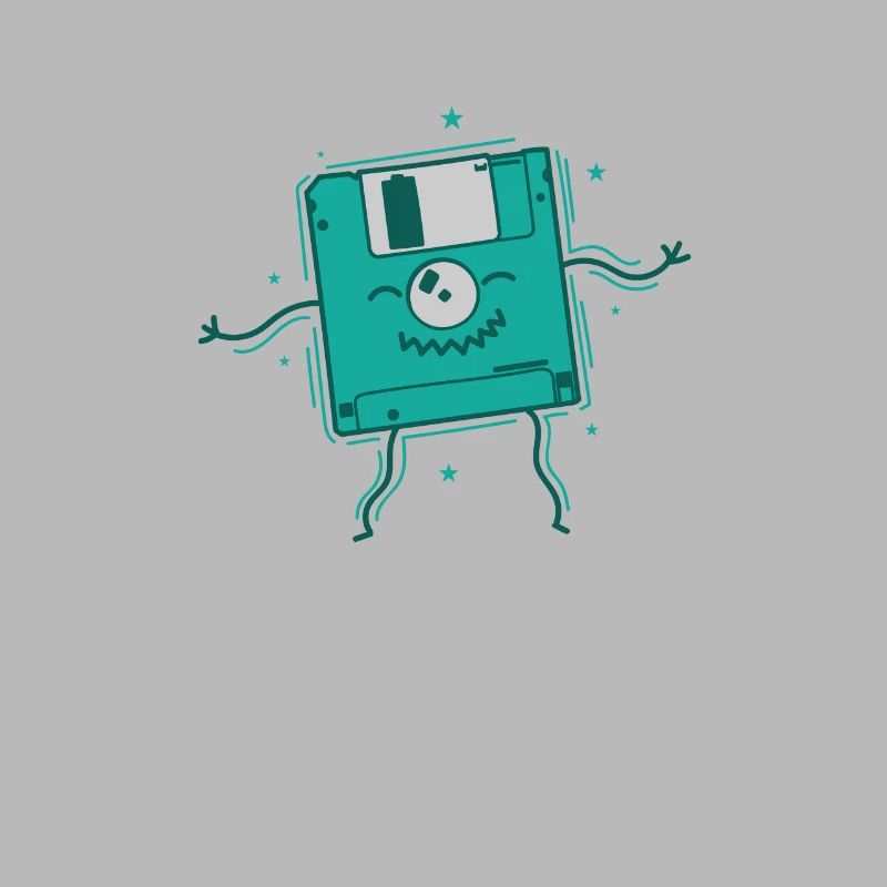 Floppy Disk Dances Retro Storage Module Disk