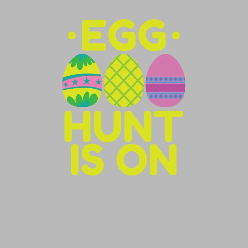 Egg Hunt is on Easter Colorful Easter Eggs