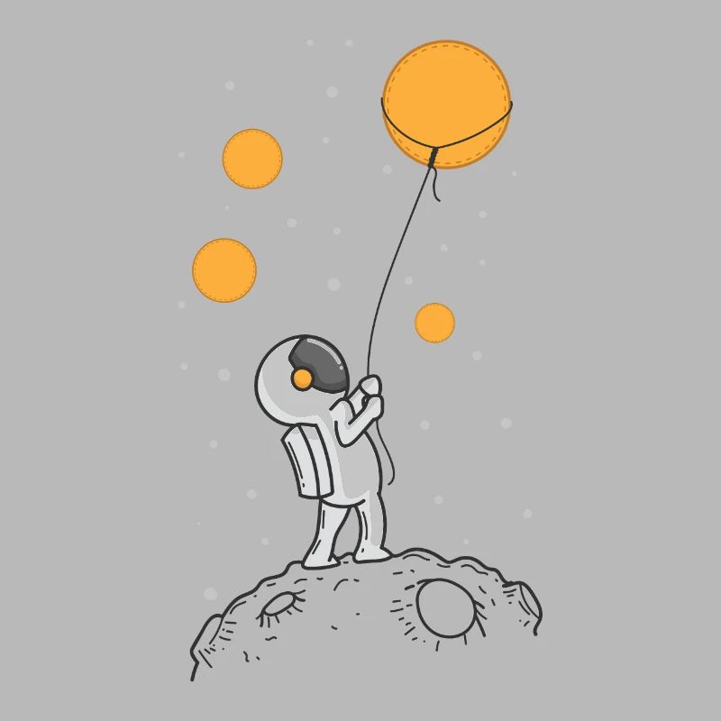 Astronaute dans l’espace lointain