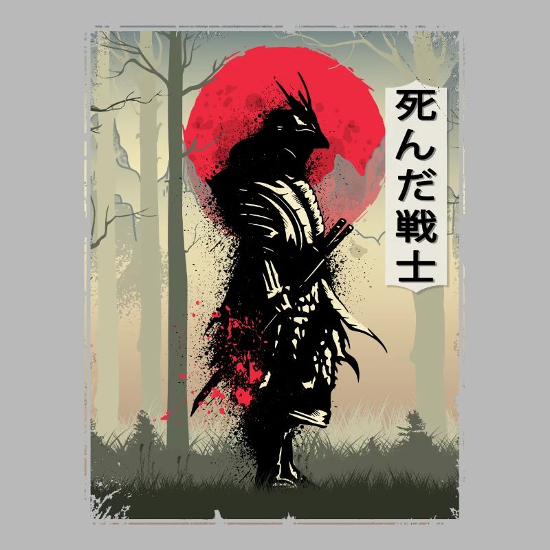 Dead Japanese Samurai Warrior Swordsman