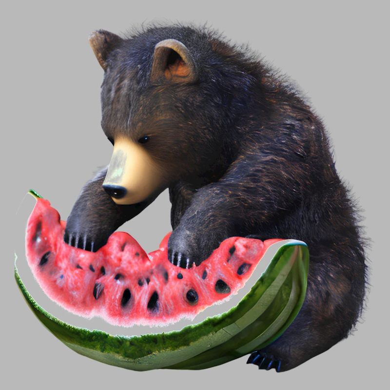 Ours à la pastèque