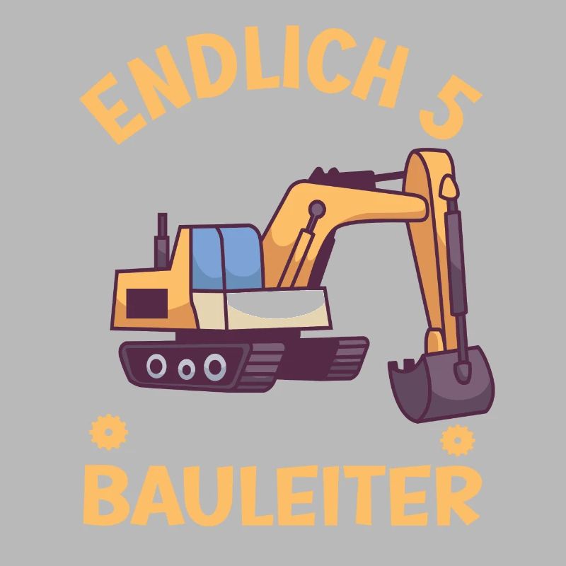 5. Geburtstag Junge Bagger Design Endlich 5