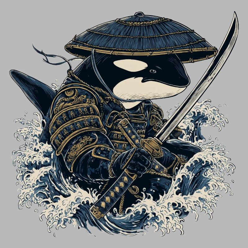 Orca Samurai Design – Warrior Killer Whale