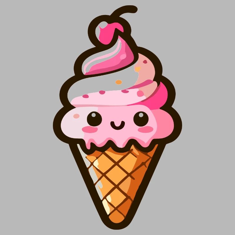 Cornet de glace a l'italienne mignonne