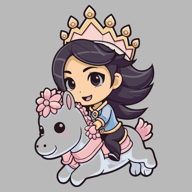 Bande dessinée de cheval de princesse