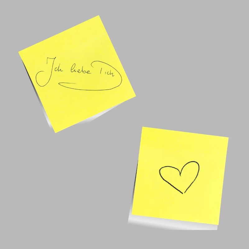 je t’aime , Note, Adhésifs, Note