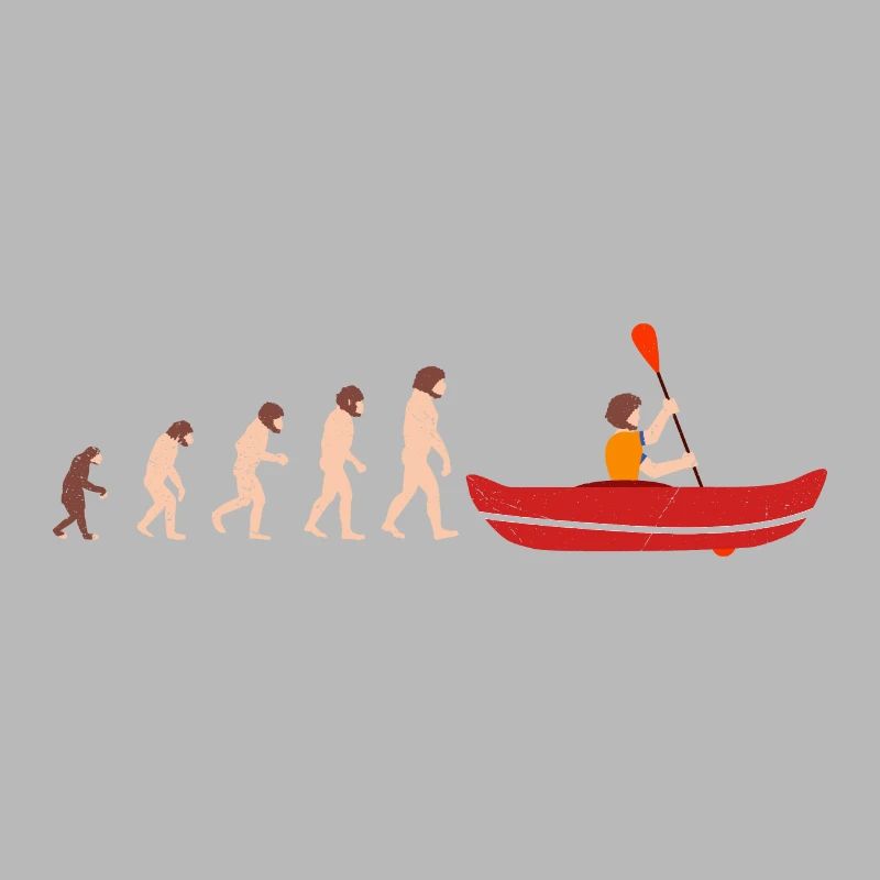 Evolution Canoeing Canoe Idée cadeau drôle
