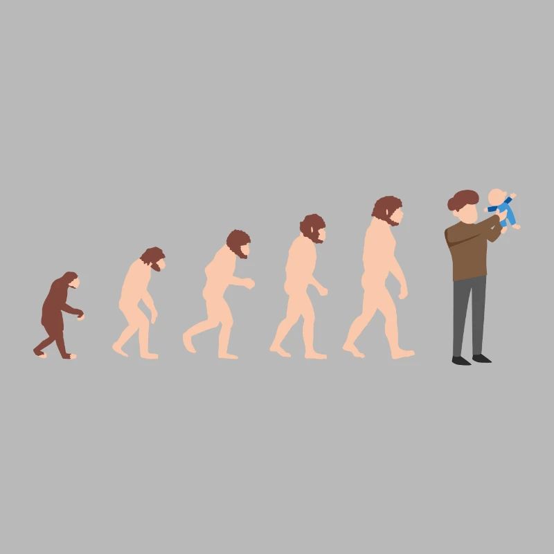 Evolution dad and baby New dad gift idea