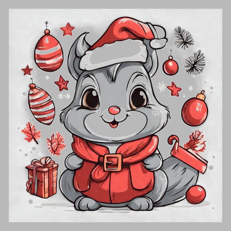 Santa Eichhörnchen, Eichhörnchen Weihnachtsmann