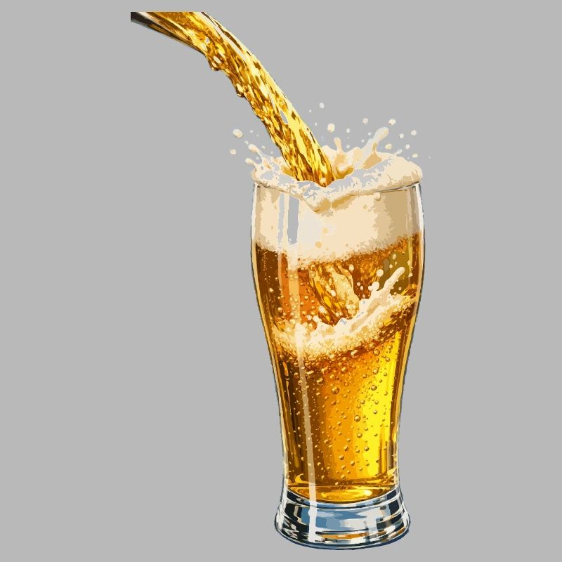 Éclat de mousse de bière dorée