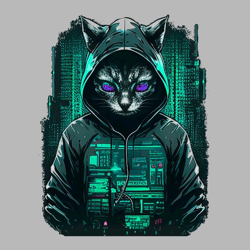 Cyber Hacker Katze