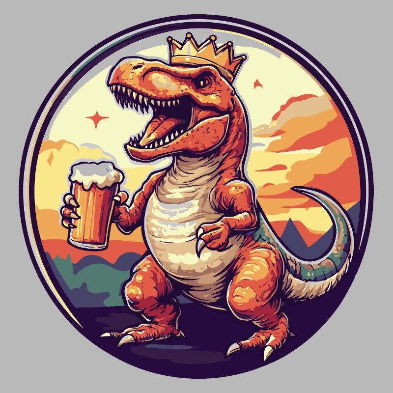 Dinosaurier T-Rex Bier Comic