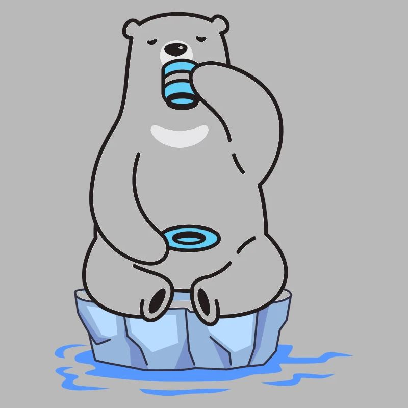 eisbader winterbader winterschwimmer eisbär tee