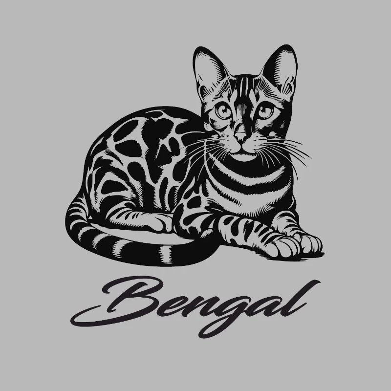 Conception de chat Bengal - sauvage, belle et unique