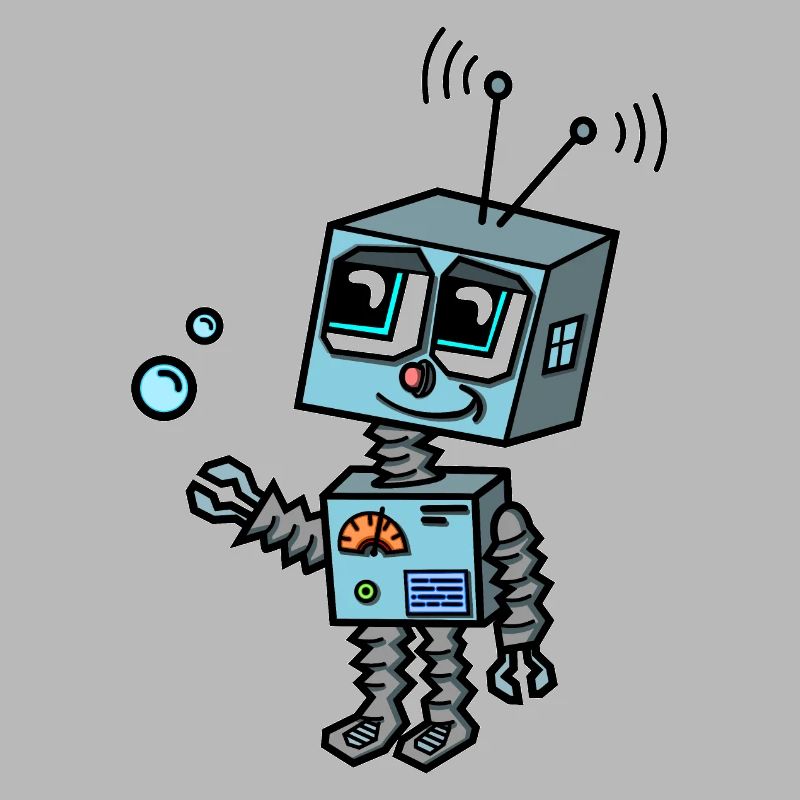 Humanoid robot Young child from the future