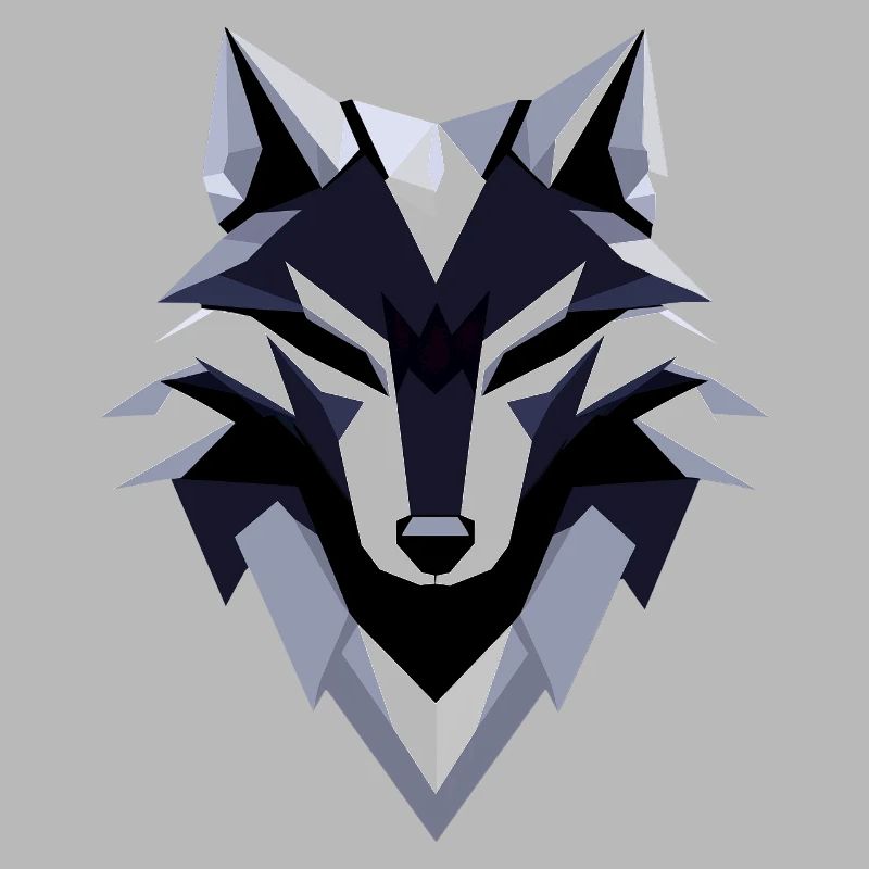 Wolf Low Poly Logo Design