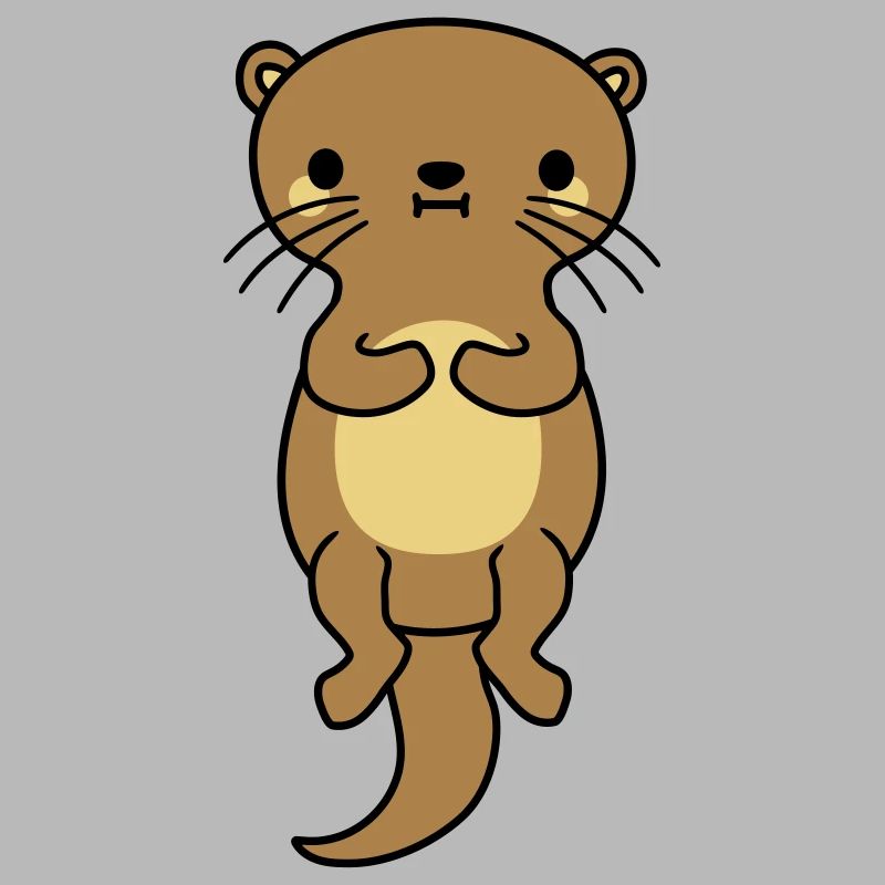 nice floating otter