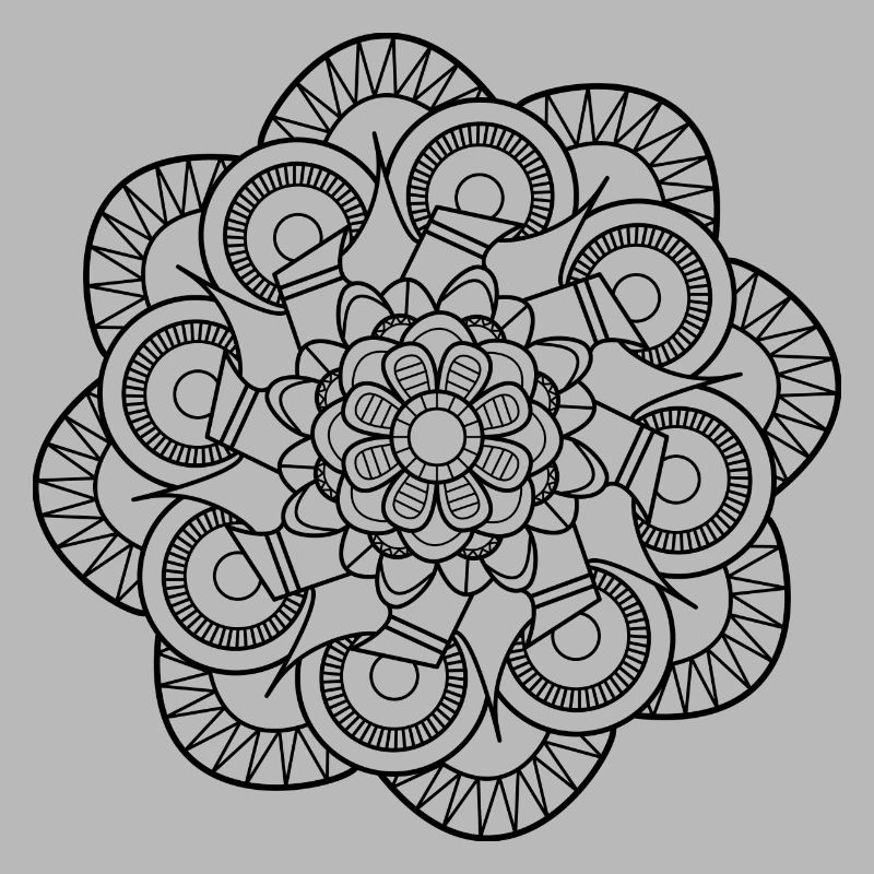 Vea-espèce Mandala Pattern: Fleur tentaculaire.