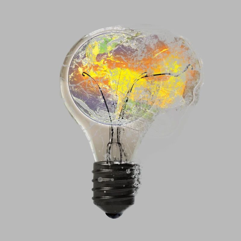 Exploding light bulb bulb lamp earth world