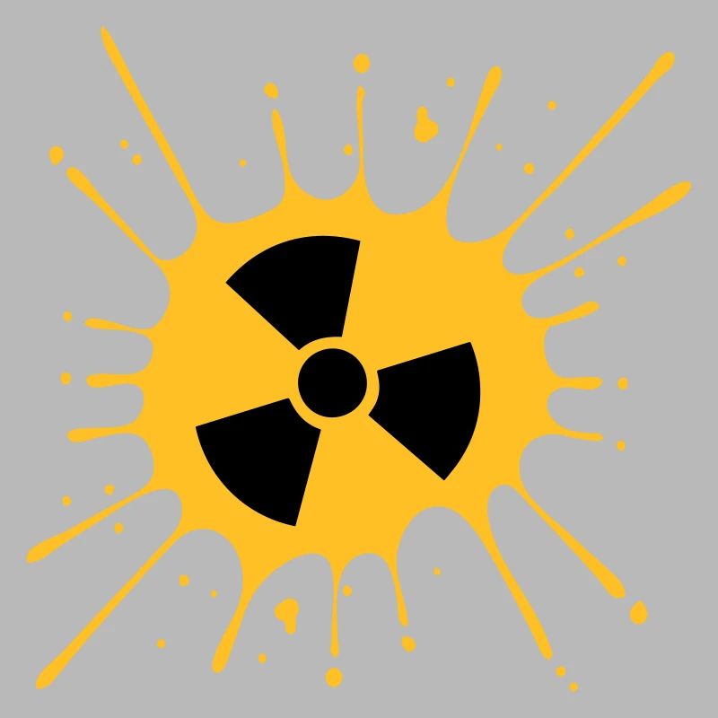 atomic symbol radioactive warning caution note