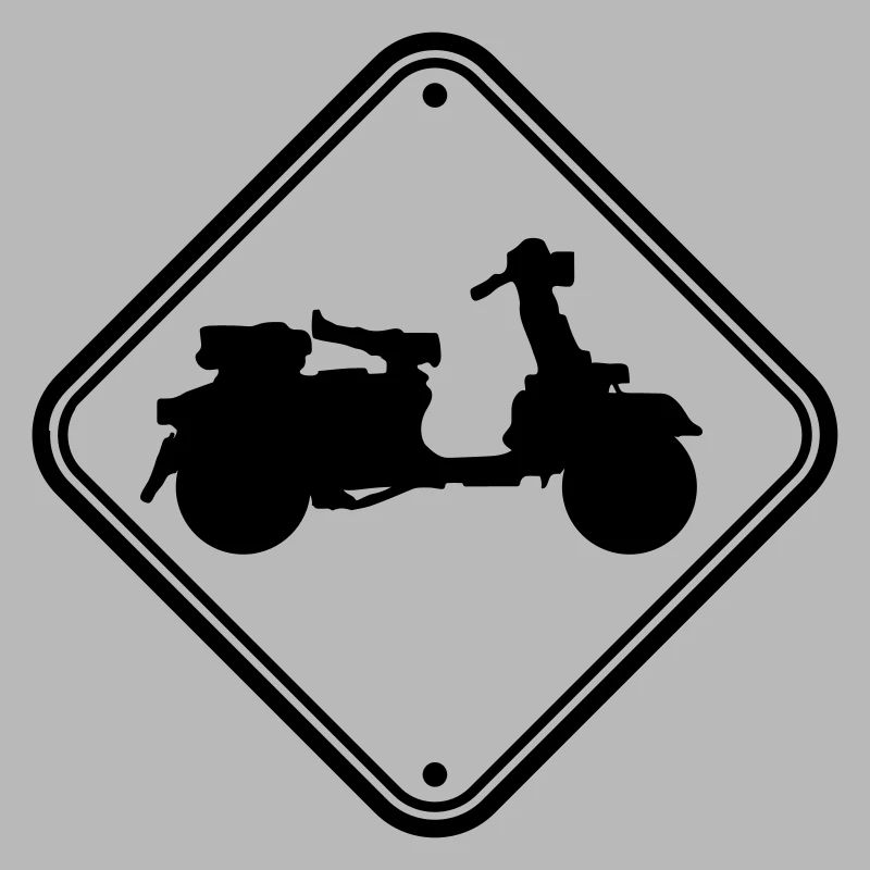 note signe scooter prudence zone danger clipart