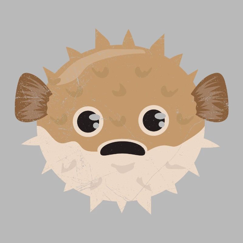 Pufferfish Grumpy Kids Funny Gift