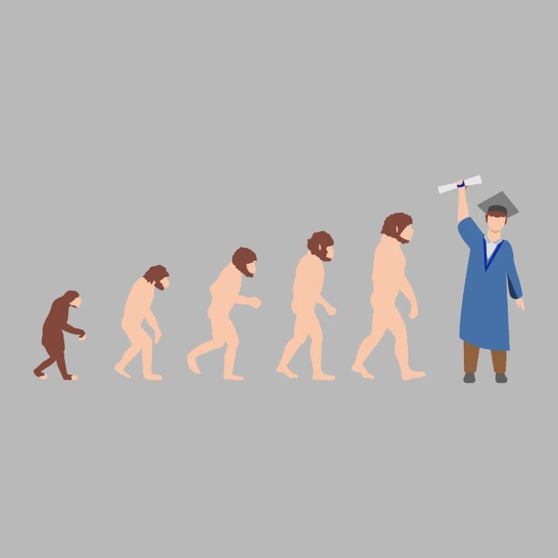 Evolution Abschluss Absolventen Bachelor Geschenk