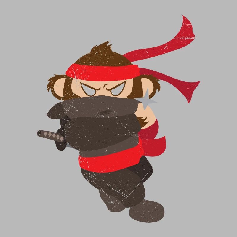 Ninja Affe Lustige Geschenkidee