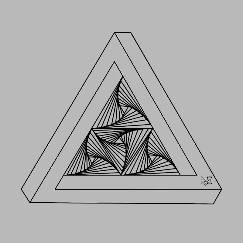 Triangle de Penrose blanc | Curseur