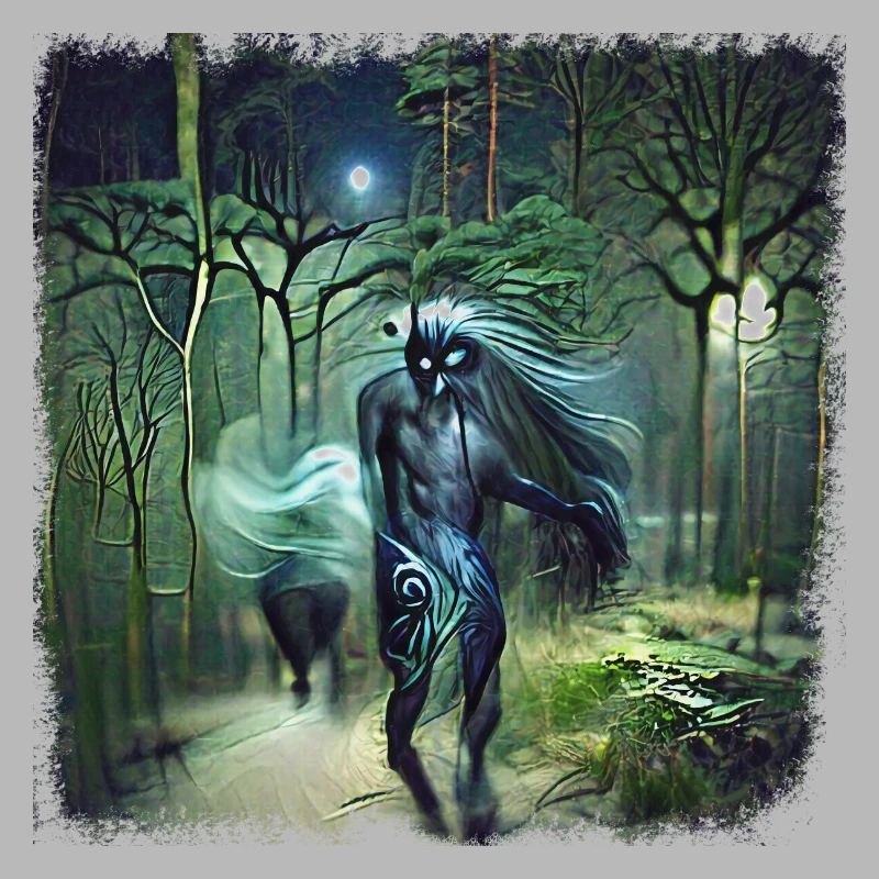 L’ de la forêt devient le marcheur de nuit