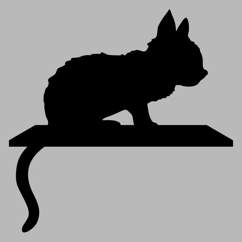 Outline Shelf Silhouette Kitten