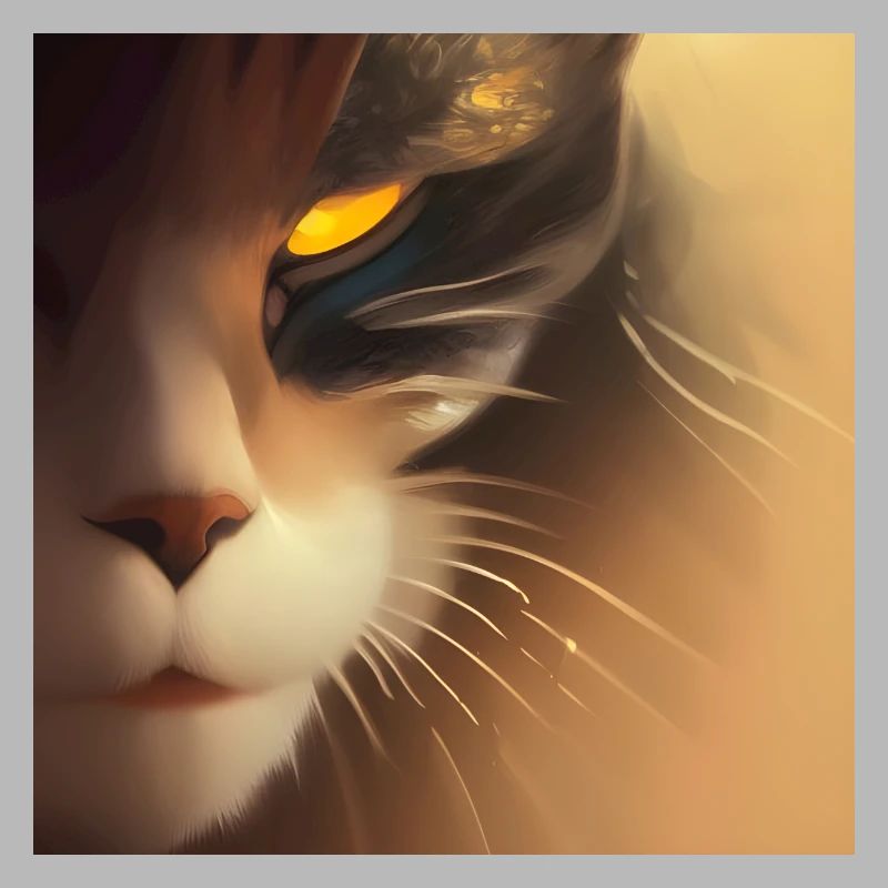 Visage de chat effrayant