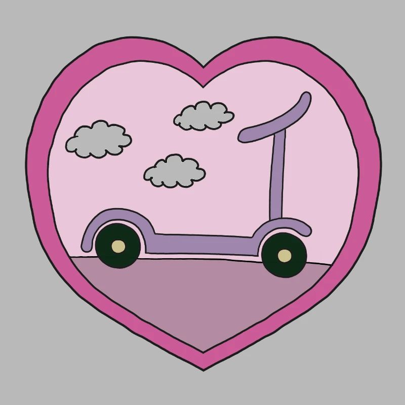 Roller im rosa Design