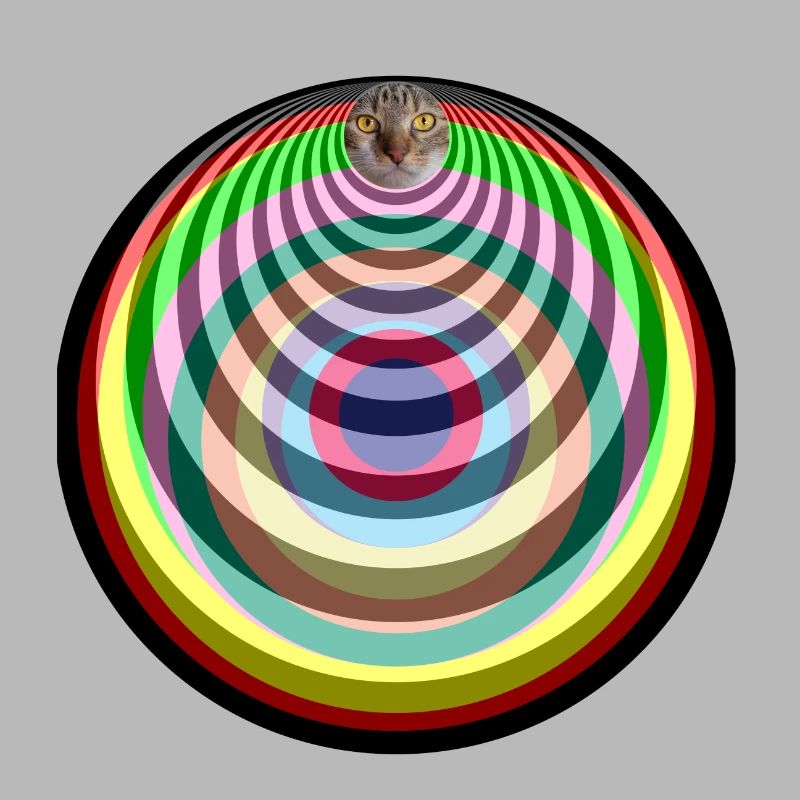 Pop Art psychedelic cat