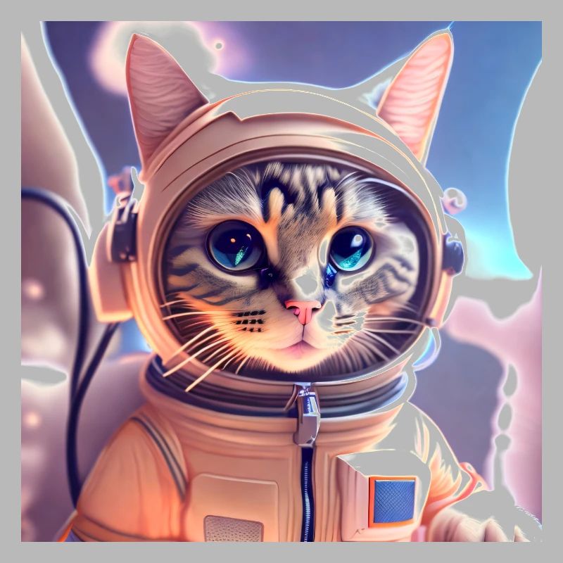 Chat astéonaute dans l’espace