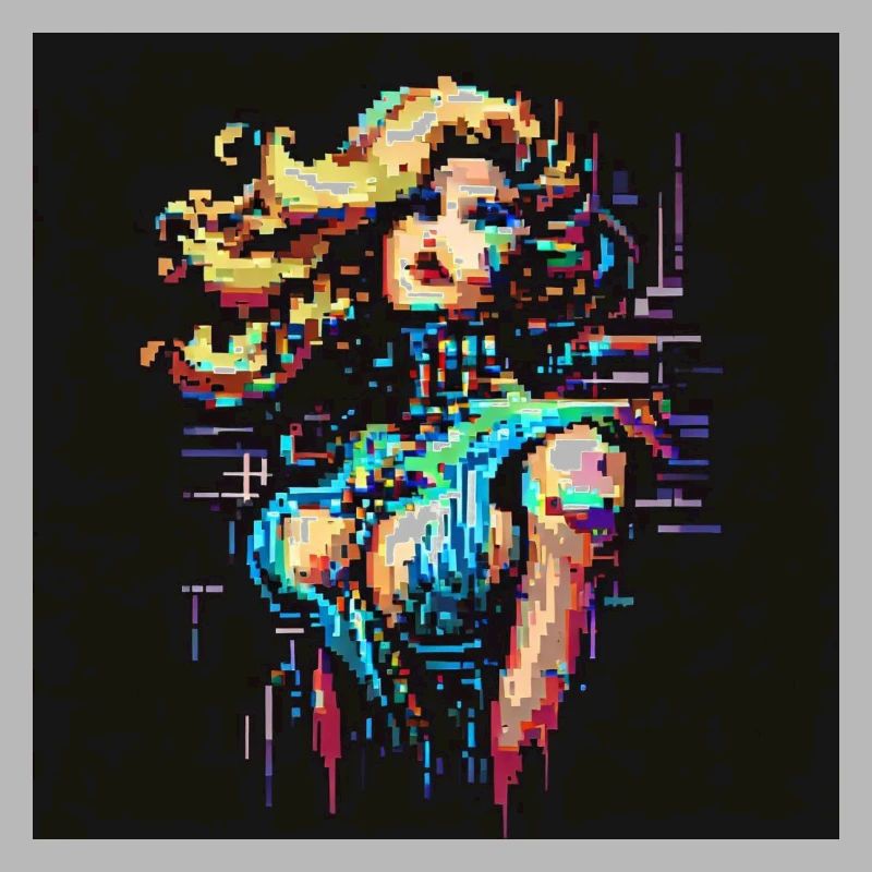 Fille techno [pixel art]
