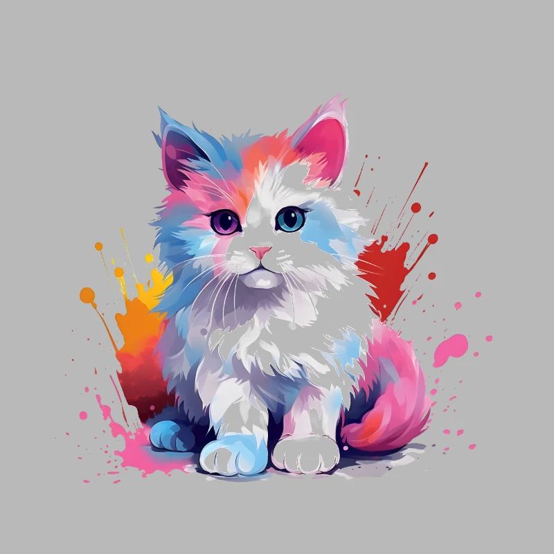 Splash Cat Kitty Design Idée présente