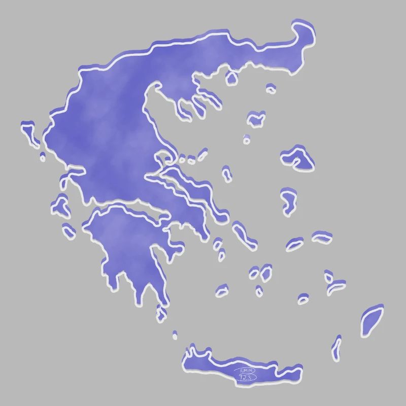 « Map », Boho Line Art Design, série « Grèce »
