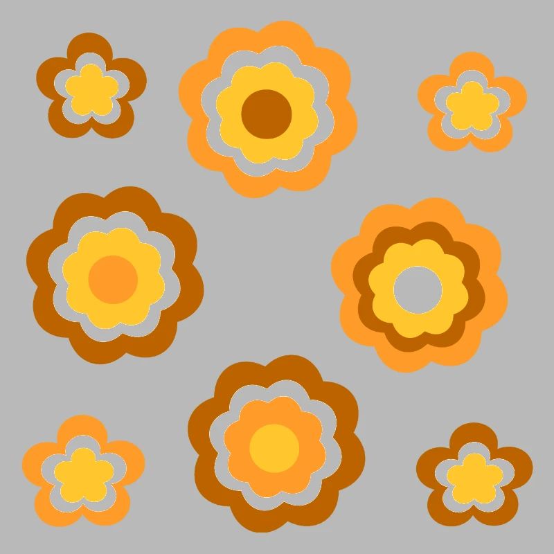 70s Flower Pattern Retro