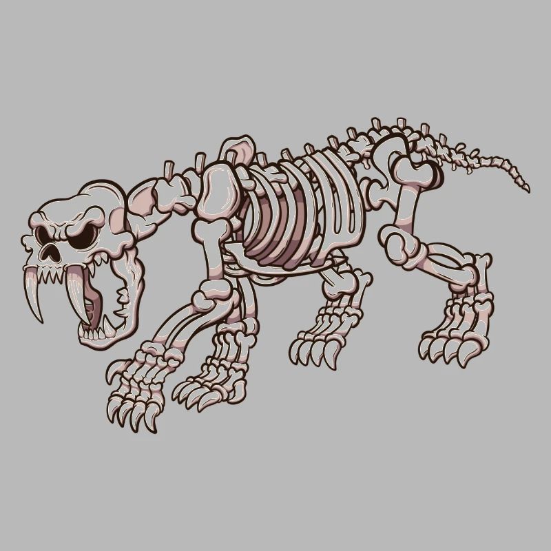 Sabertooth Tiger Skeleton