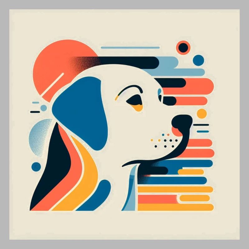 Styles vectoriels de risographie du Labrador