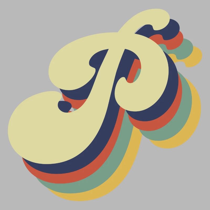 Retro-Buchstabe P